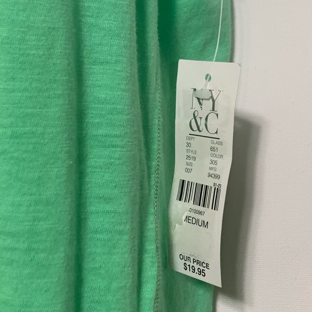 New York & Company Mint Green Razorback Tank Exercise Top - Picture 5 of 7